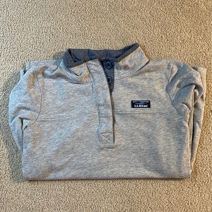 Llbean Women's Soft Cotton Rugby. Size Small. Grey